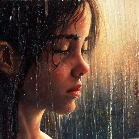 Девушка под дождем