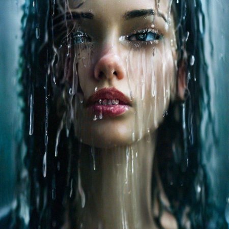 Девушка под дождем