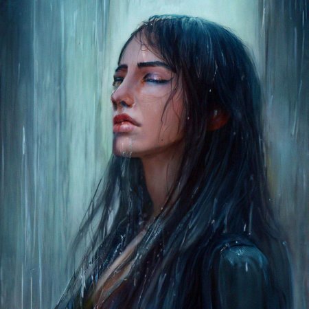 Девушка под дождем