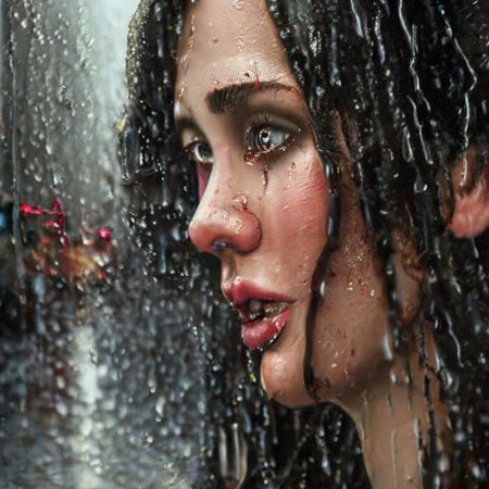 Девушка под дождем