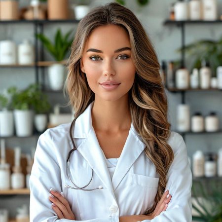 Красивая девушка врач