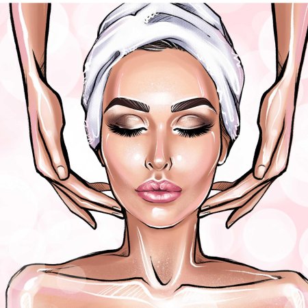 Косметолог иллюстрация