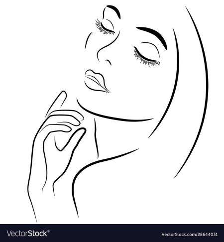 Очертания женского лица