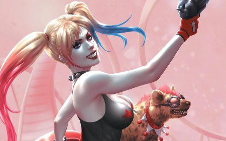 Харли Квинн с гиеной