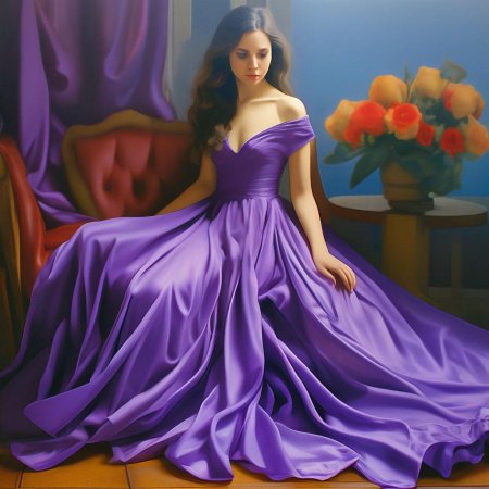 Шикарное фиолетовое платье