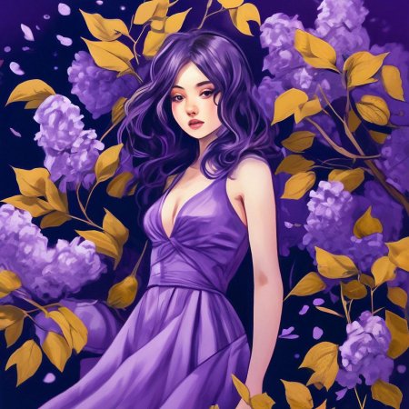 Девушка в фиолетовом