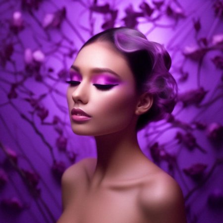 Макияж в фиолетовых тонах