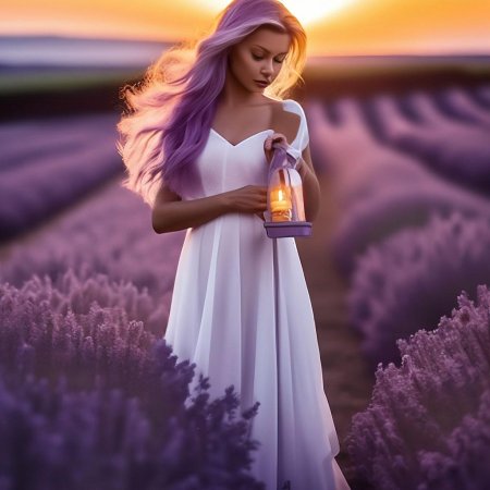 Фиолетовая девушка