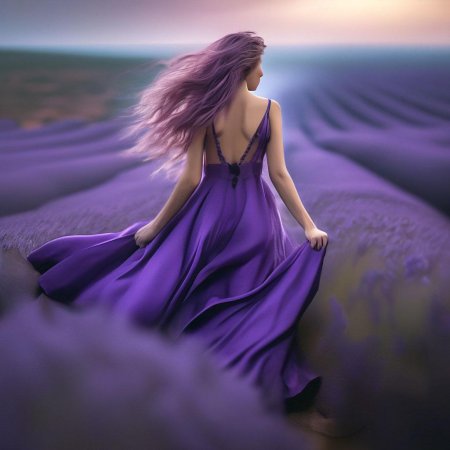 Девушка в лавандовом поле