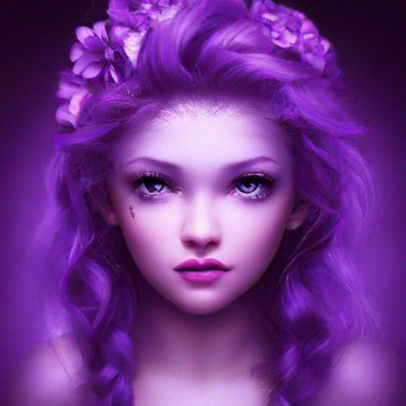 Девушка в фиолетовом