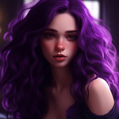 Фиолетовая девушка