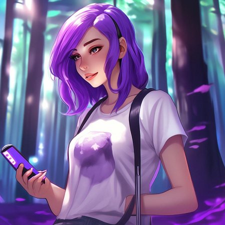 Персонажи с фиолетовыми волосами