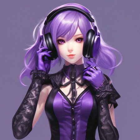 Фиолетовые наушники