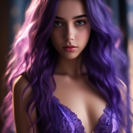 Девушки с фиолетовыми волосами