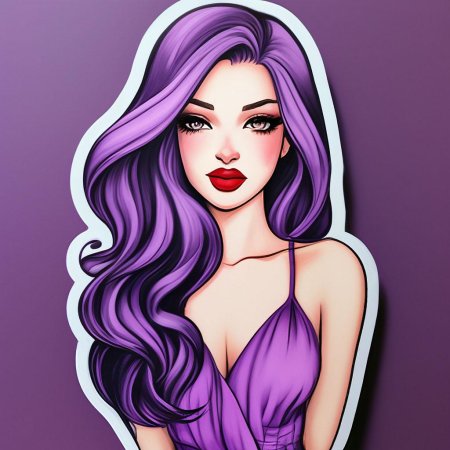 Стикер девушка