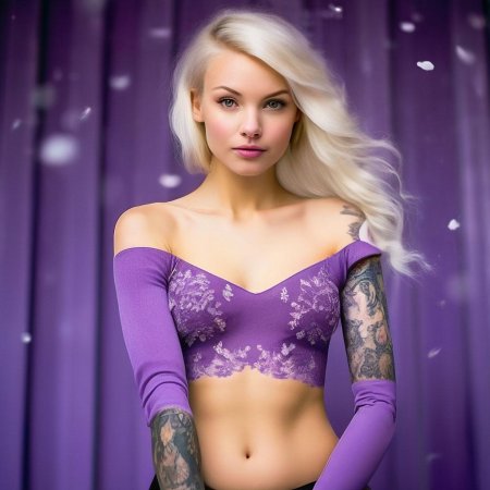 Блондинка с татуировками