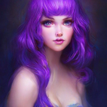 Девушки с фиолетовыми волосами