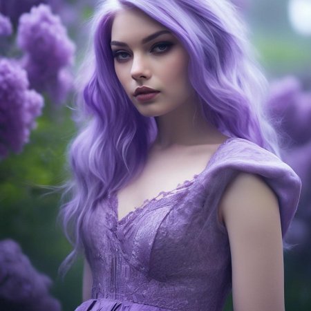 Фиолетовые волосы