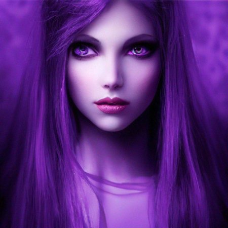 Фиолетовая девушка