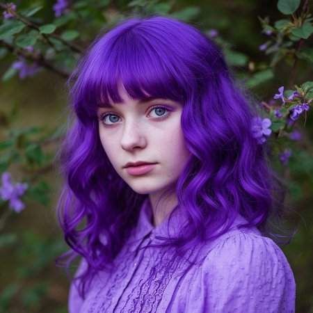 Фиолетовые волосы