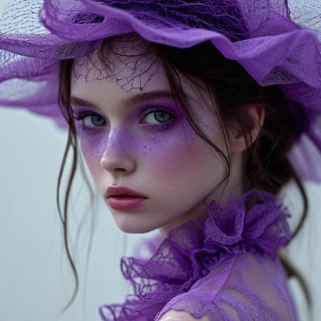 Фиолетовая девушка