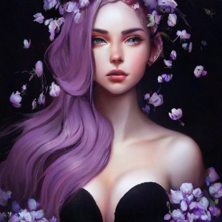 Девушка в фиолетовом