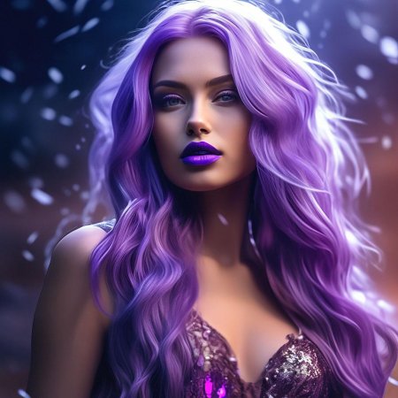 Фиолетовый волос