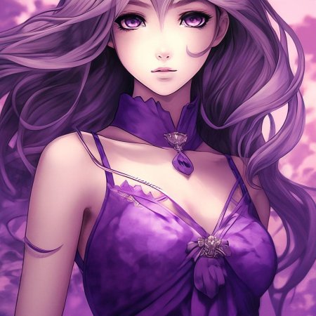 Аниме девушки с фиолетовыми волосами