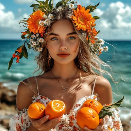 Фотосессия с апельсинами