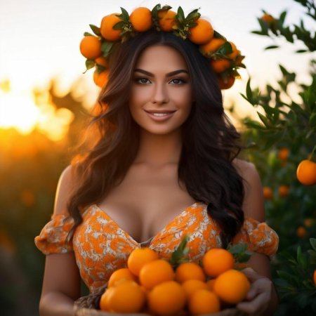 Фотосессия с апельсинами