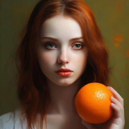 Girl with an orange