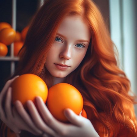 Рыжая девушка