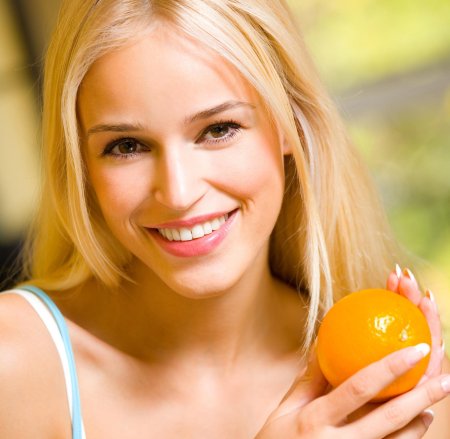 Блондинка улыбка