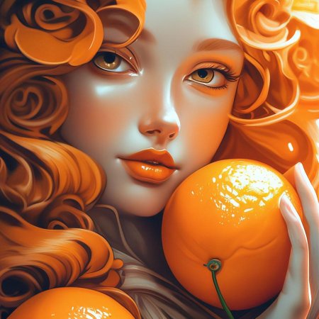 Девушка с оранжевыми волосами