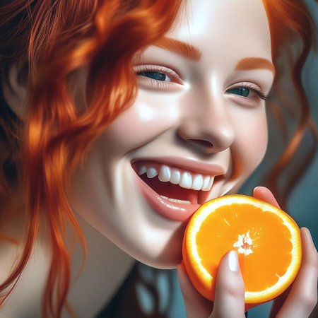 Фотосессия с мандаринами