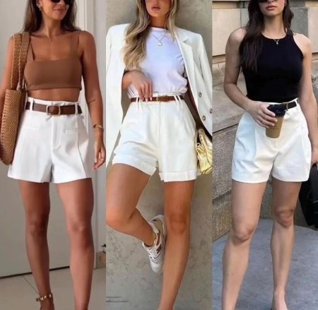 Образ с белыми шортами