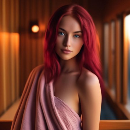 Девушка в сауне