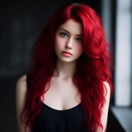 Вишневые волосы у девушек