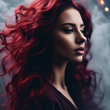 Красивая девушка в профиль