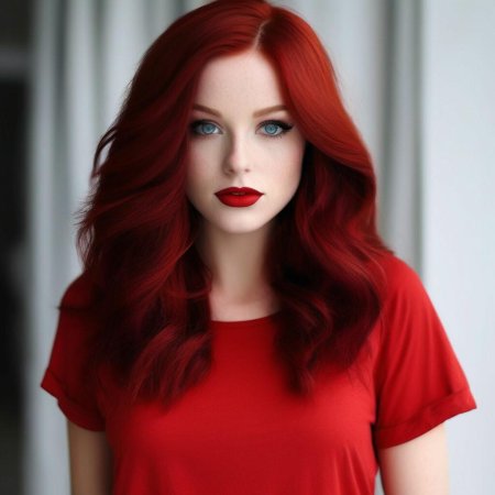 Женщина с красными волосами