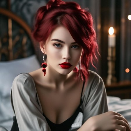 Девушки с бордовыми волосами