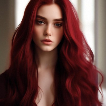 Бордовые волосы