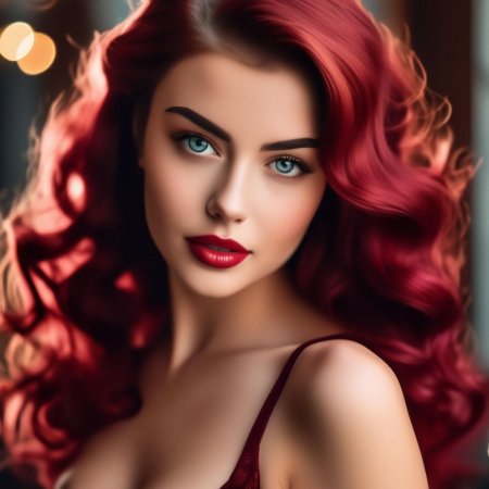 Девушка с красными волосами