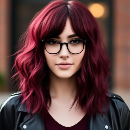 Тёмно красные волосы