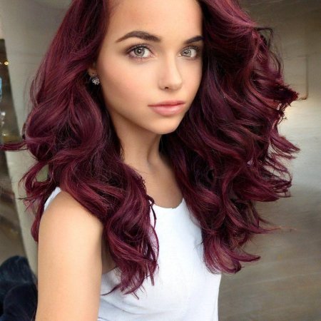 Винный цвет волос