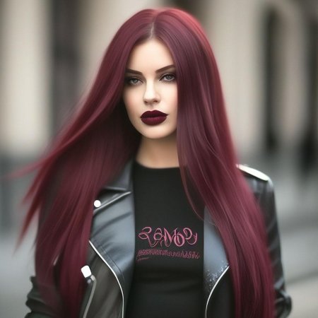 Бордовые волосы