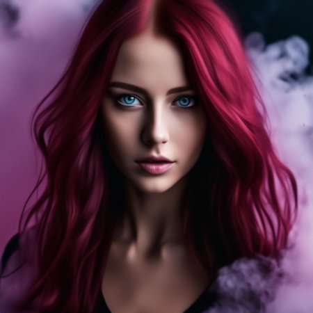 Бордовые волосы