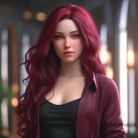 Бордовые волосы