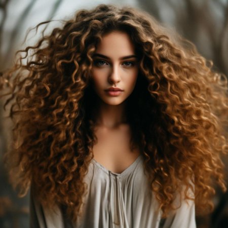 Длинные кудрявые волосы