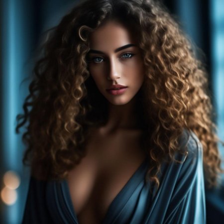 Девушка с кудрявыми волосами